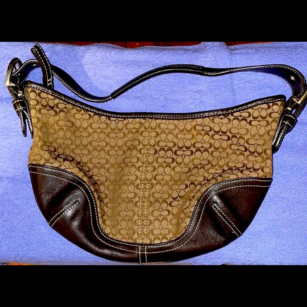 Coach Small C Logo Hobo Shoulder Bag